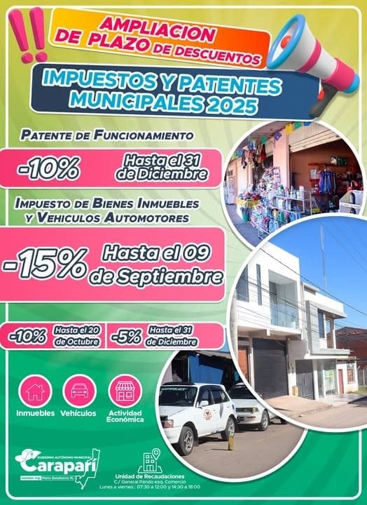 AMPLIACION DE PLAZO DE DESCUENTOS